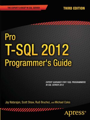 cover image of Pro T-SQL 2012 Programmer's Guide